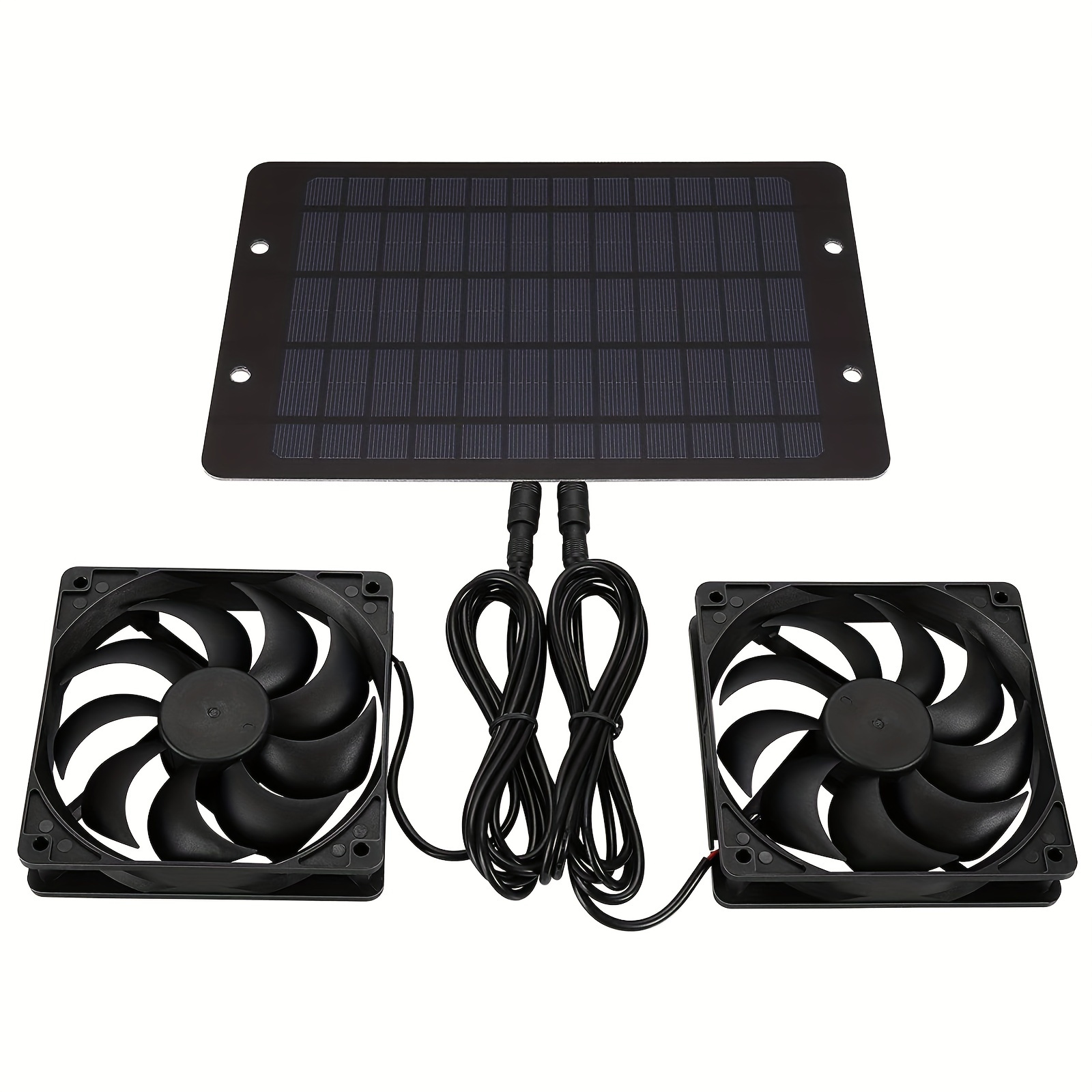 

1 Pack, Solar Powered Electric Ventilator, 10w/12v Dual Fan, Suitable For Small Chicken House, Greenhouse, Shed, Pet House, Window Exhaust Pipe