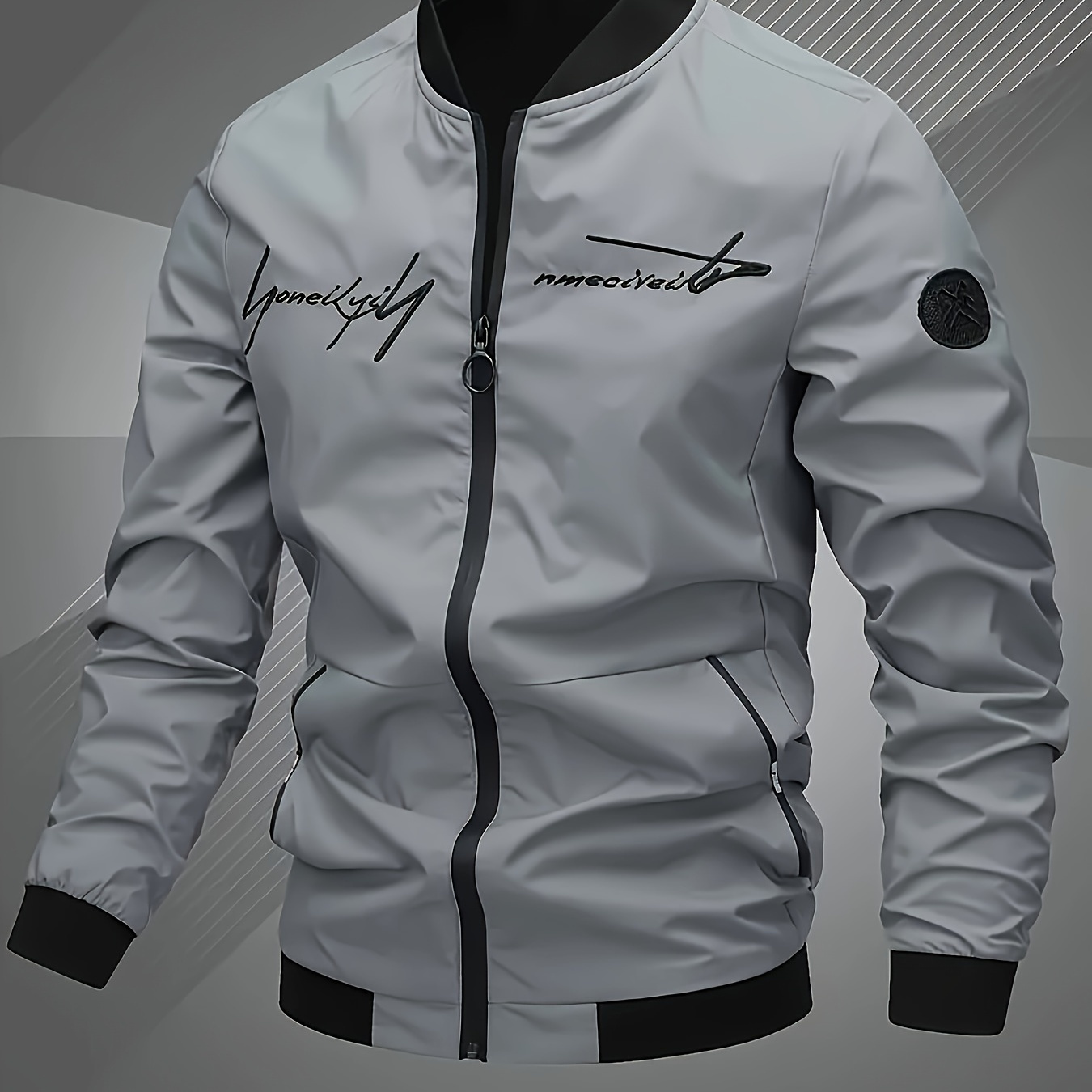 

Men's Sportswear Functional Jacket Short Jacket Men's Letter Embroidered Top Baseball Jacket Casual Outerwear For Spring And Autumn