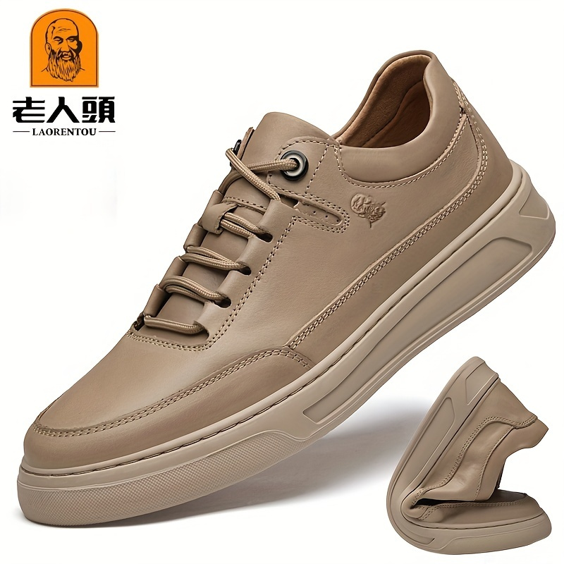 Mens Leather Skate Shoes Temu
