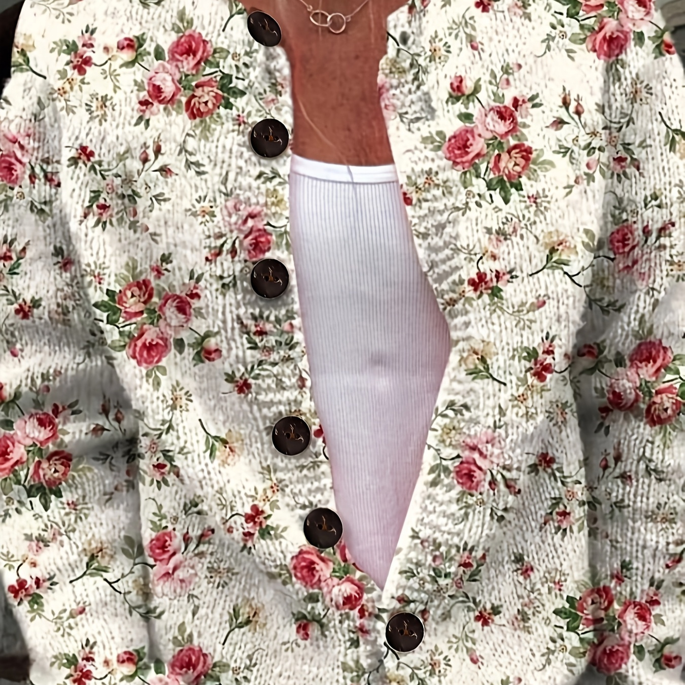 

3d Printed Floral Cardigan With A Style