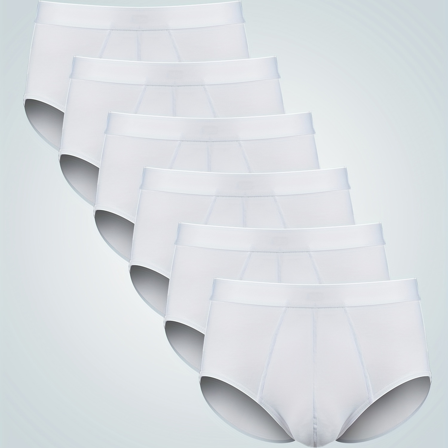 

6pcs Men's Modal Soft Skin-friendly Antibacterial Elastic Briefs, Breathable Comfy Panties, Causal Plain Color Underpants, Men's Underwear