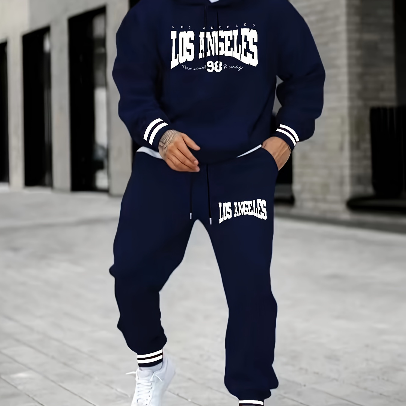 

Los Angeles 98 Hoodie & Jogger Pants Set - Warm, Cozy, And Stylish - Perfect For Casual Outings