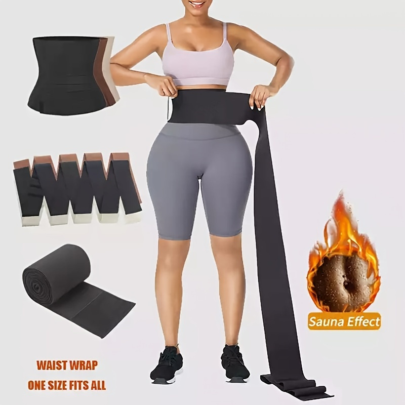 Waist Trainer Body Shaper Tummy Slimming Plus Size Wrap Waist Trimmer Belt  Women Sweat Belly Snatch Bandage Compression Wrap