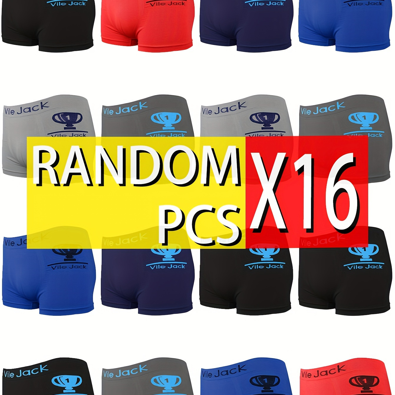 

16pcs Boys' Athletic Briefs - , & , , Fit Underwear , Assorted