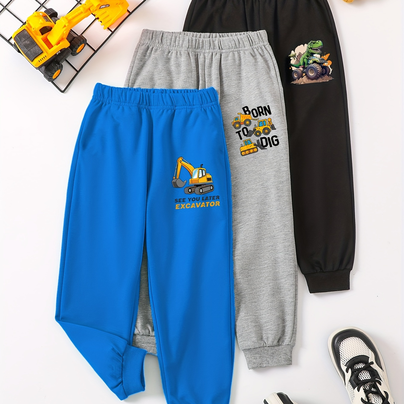 

Boys' 3- Athletic Pants And Excavator , -fit, , , , For