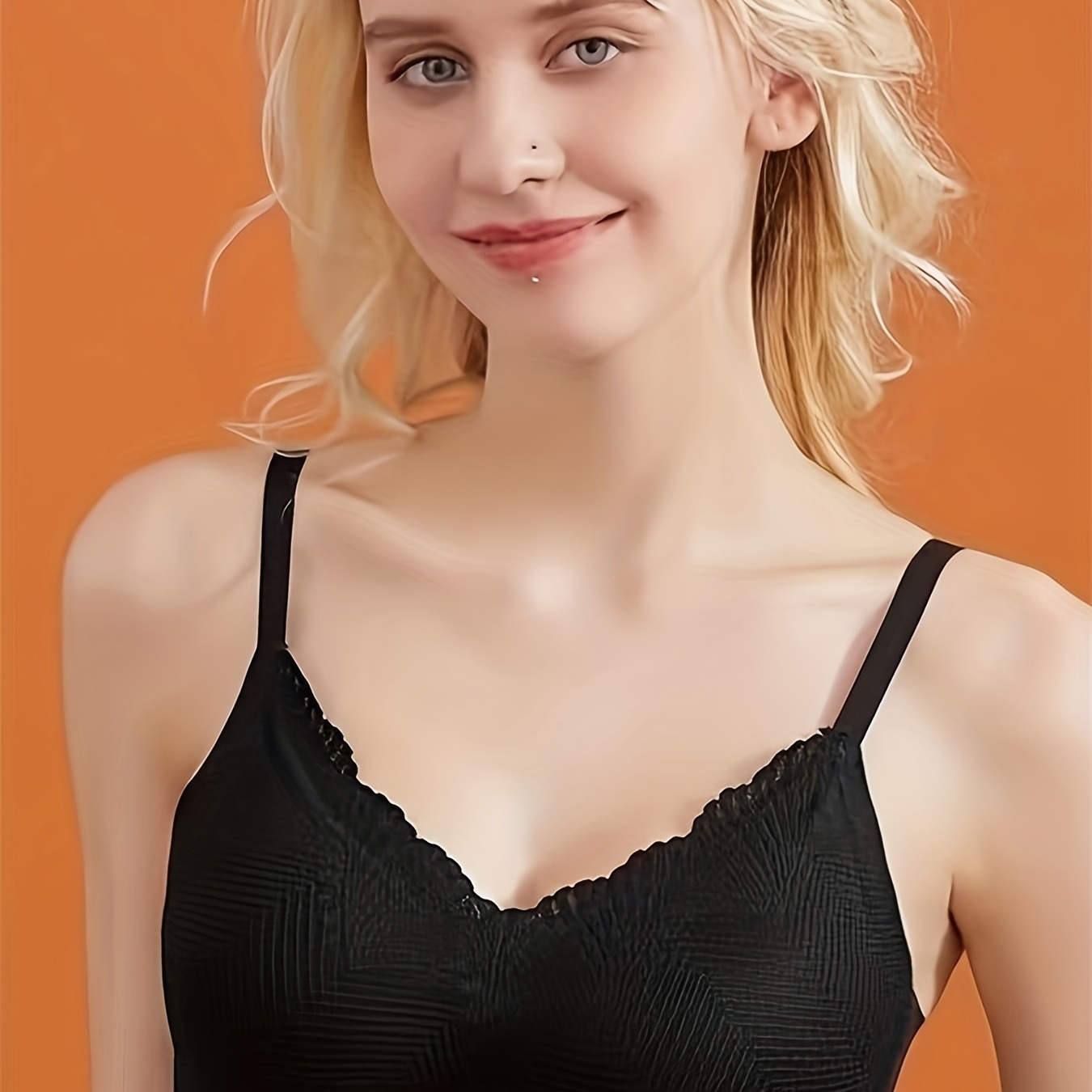 Lace Stitching Wireless Bra, Comfy Seamless Push Up Bra With Removable  Pads, Women's Lingerie & Underwear