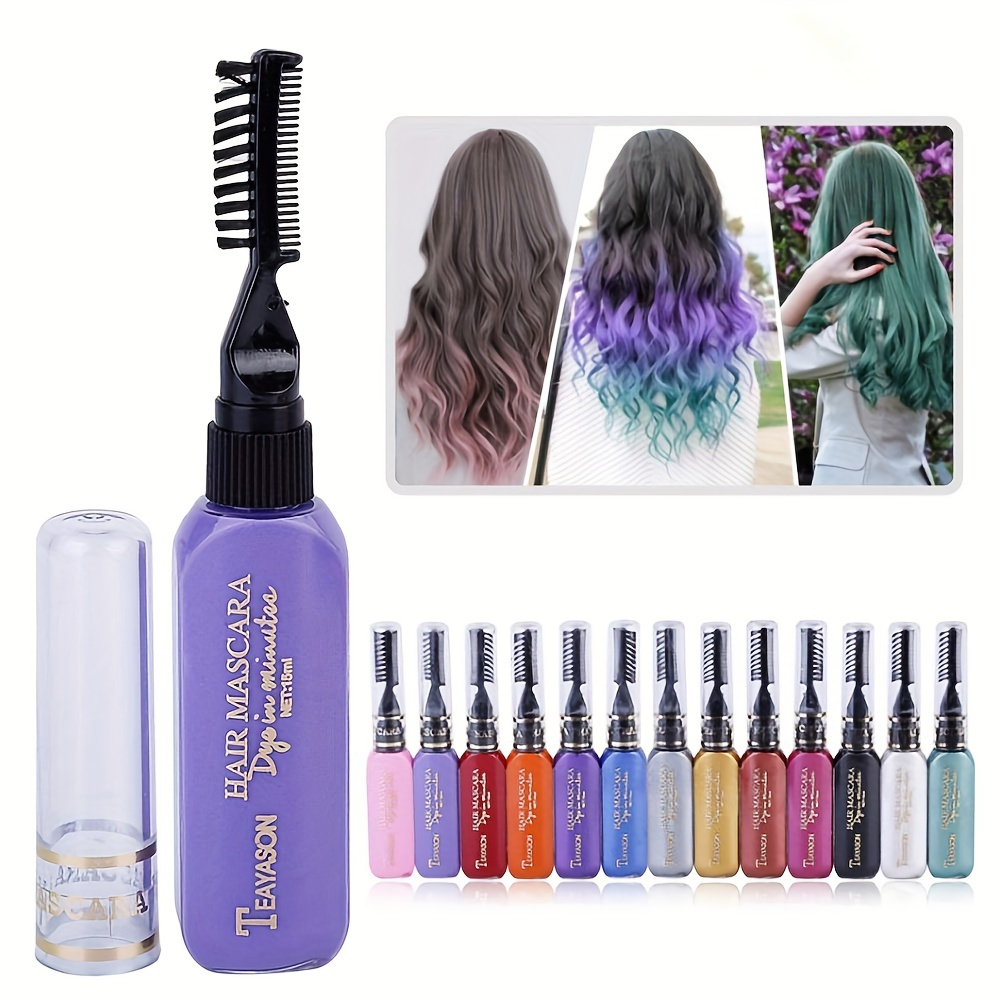 

1pc Diy Hair Dye Chalk Comb Temporary Mascara Hair Cream Y2k Hair Color Chalk For Party Halloween Birthday