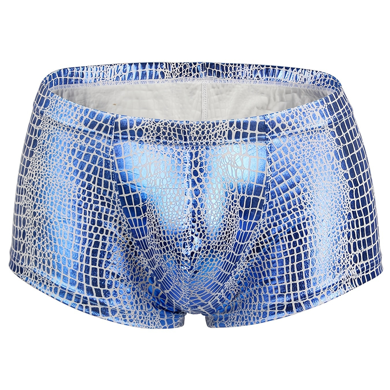 

Men's Leather Boxer Shorts Men's Snakeskin Underwear U-shaped Convex Bag Boxer Shorts Men's Underwear Novelty Boxer Shorts