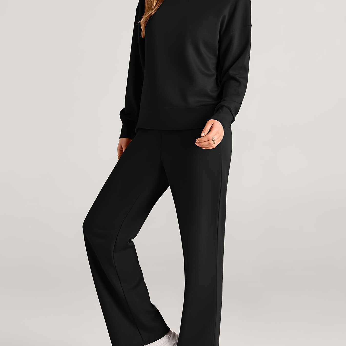 

Womens 2 Piece Fall Long Sleeve Pullover Tops And Long Pants Tracksuit