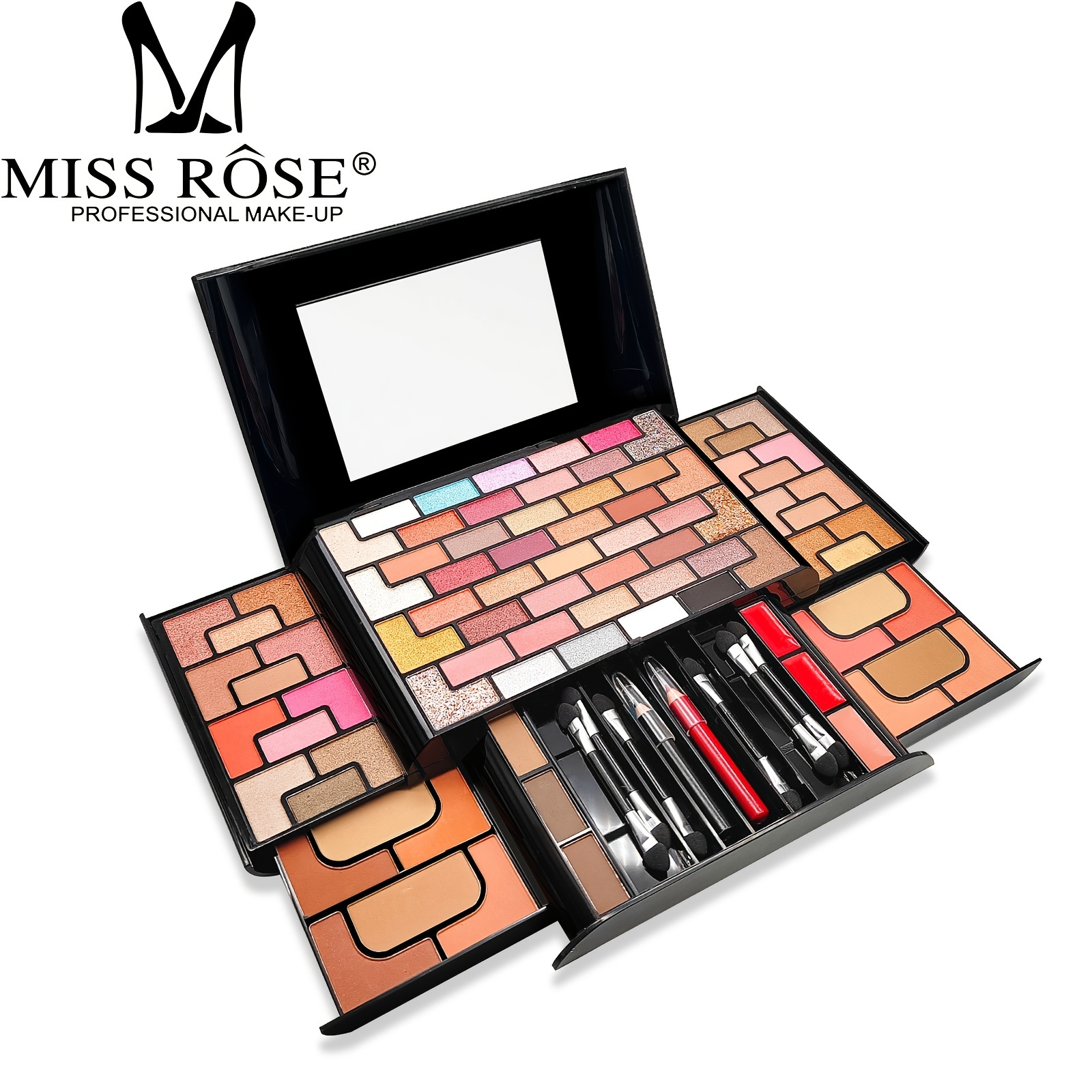 Miss Rose 6-color Highlight Glow Kit Highlighter Bronzer Contour V-shape  Look Lightweight Natural Nude Makeup Use Daily Makeup, Compre Na Temu E  Comece A Economizar