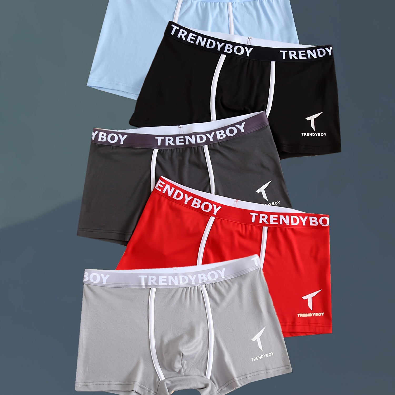 

5/4pcs Men's Fashion Breathable Soft Comfy Quick Drying Stretchy Boxer Briefs Shorts, Sports Trunks, Men's Underwear