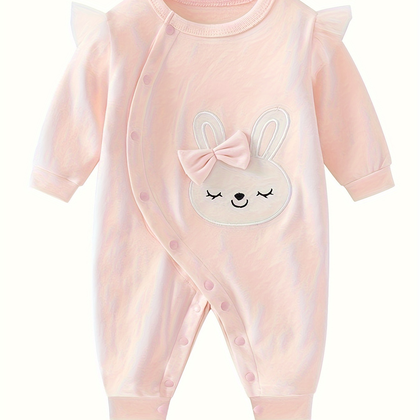 

en brodé nœud de de bébé, barboteuse décontractée et à longues, vêtements bébé l' et l'hiver air