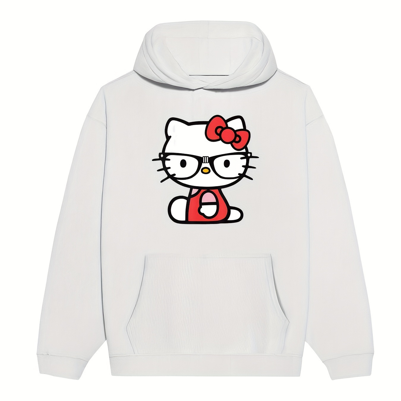 

Cute Hello Kitty Pattern, Fashionable And Comfortable Hooded Regular Hoodie