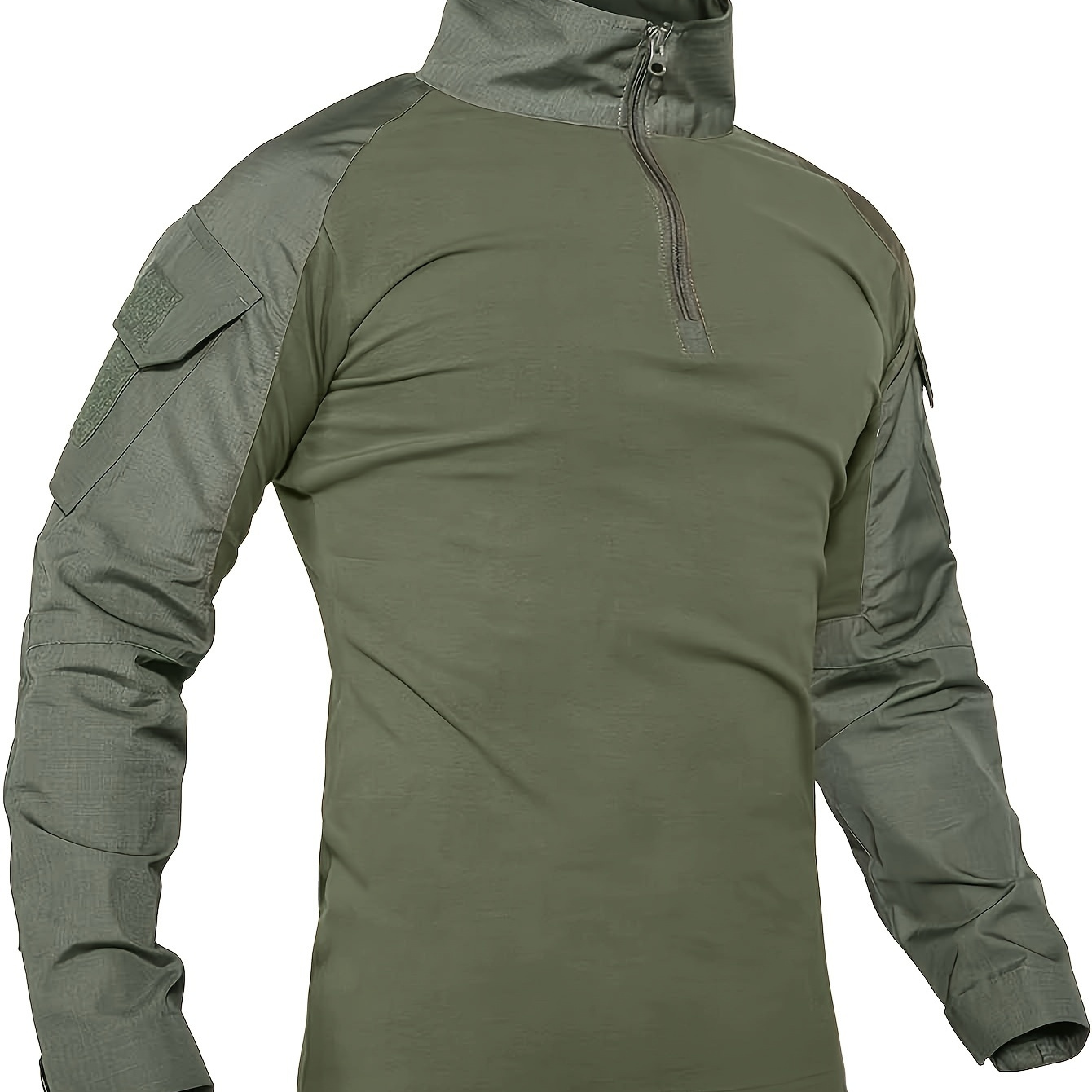 

Haut Extensible Mince À Manches Longues Tactique D'entraînement En Coton À De Couleurs Pour Hommes Avec -fermeture Éclair Et Poches, Randonnée En , Escalade, Camping, Sports De Pêche