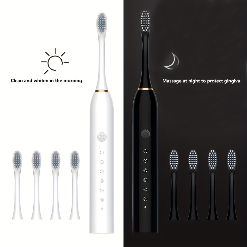 

Electric Toothbrush Ultrasonic Automatic Usb Rechargeable Ipx7 Waterproof Toothbrush Replaceable Toothbrush Head