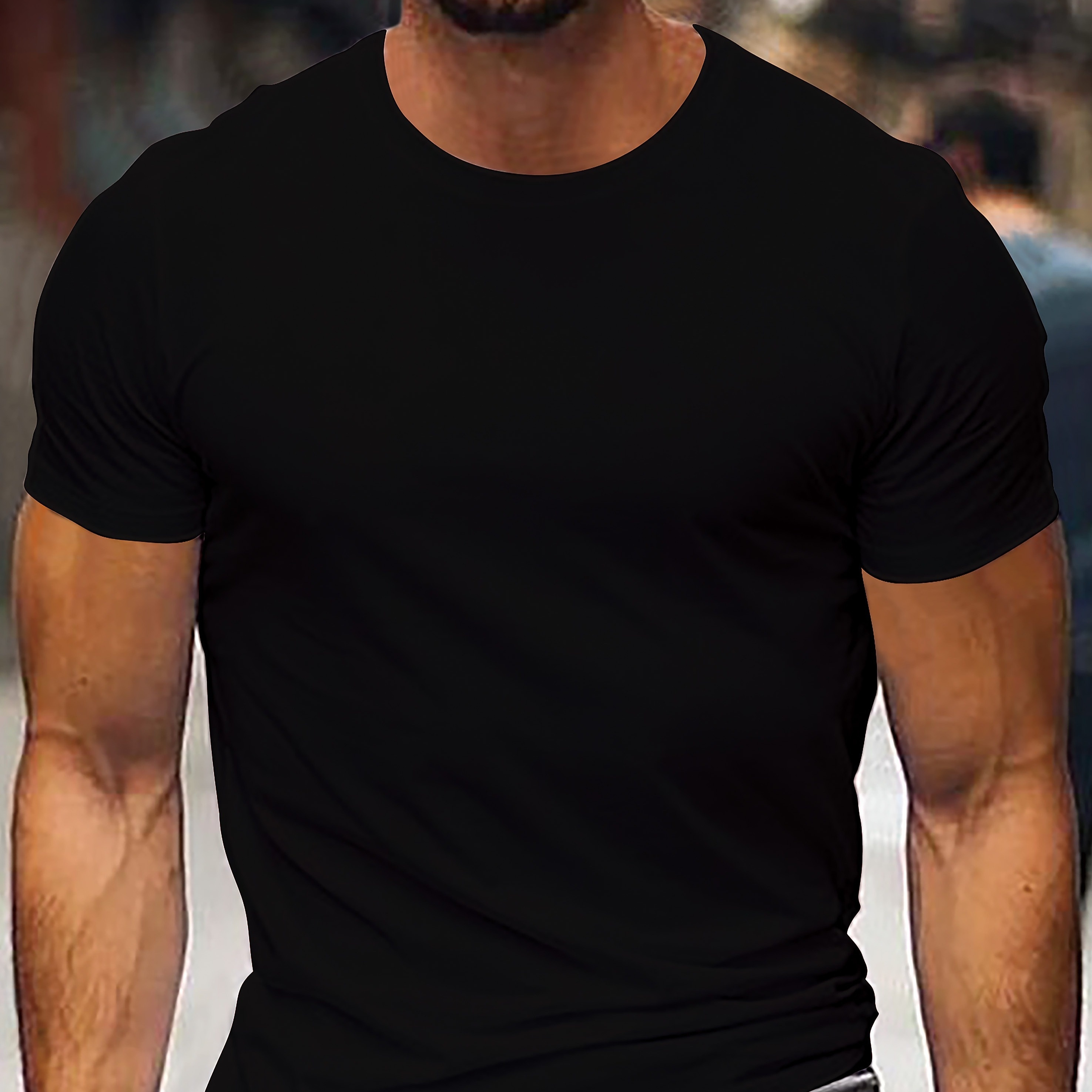 

Black Tee Shirt, Tees For Men, Casual Short Sleeve T-shirt For Summer