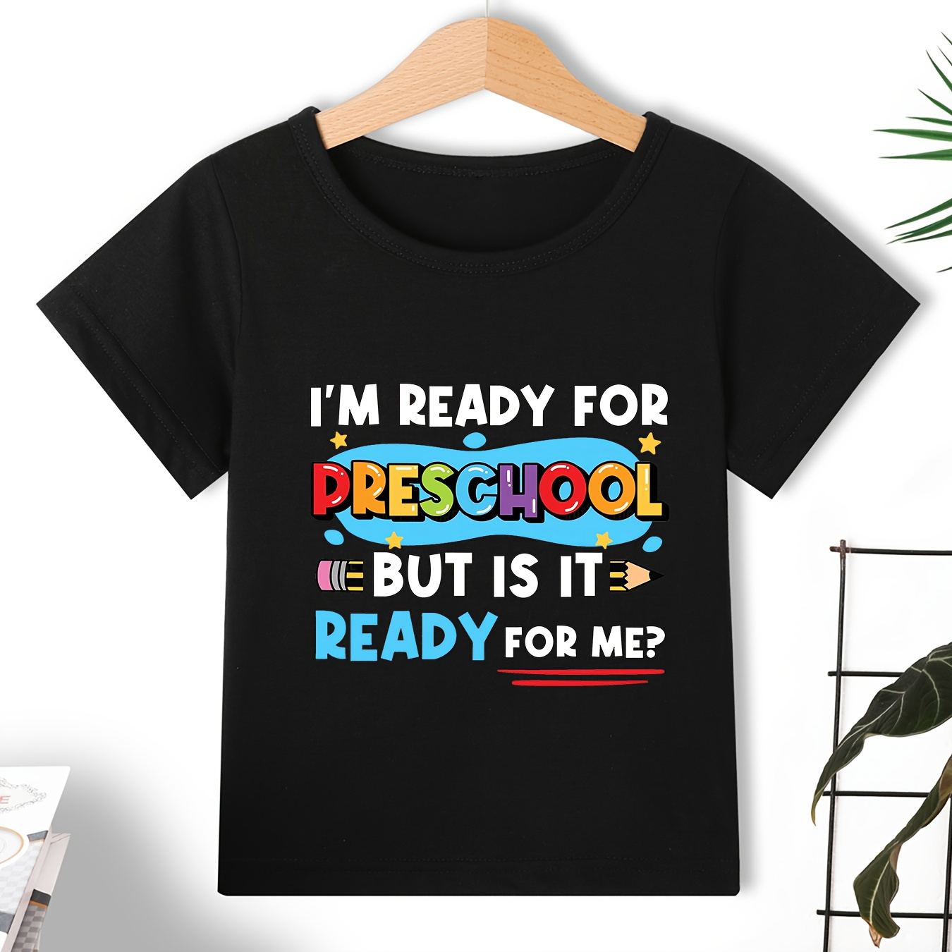 

Casual Trendy Boys' Summer Top - I'm Ready Foe Preschool... Print Short Sleeve Crew Neck T-shirt - Street Wear Tee Tops Homecoming Day Gift
