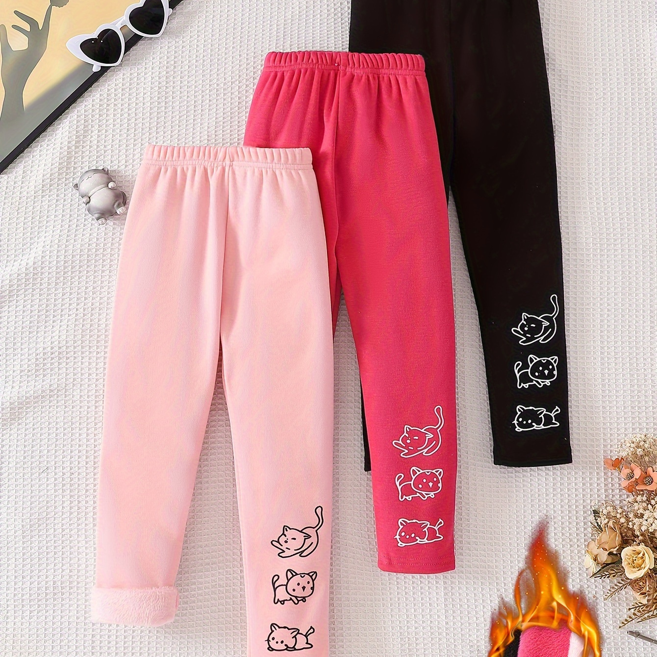 

3pcs & & Lined Leggings For & , As