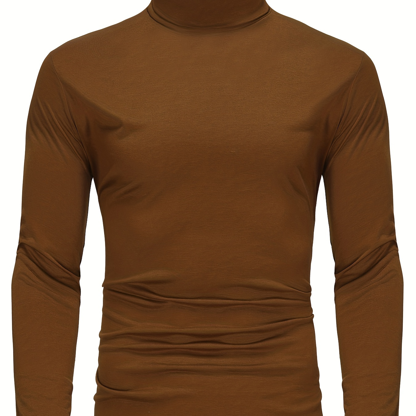 

1 Size Smaller, Close-fitting And Thin, Men's Casual Long Sleeve Turtleneck Base Layer Shirt Best Sellers
