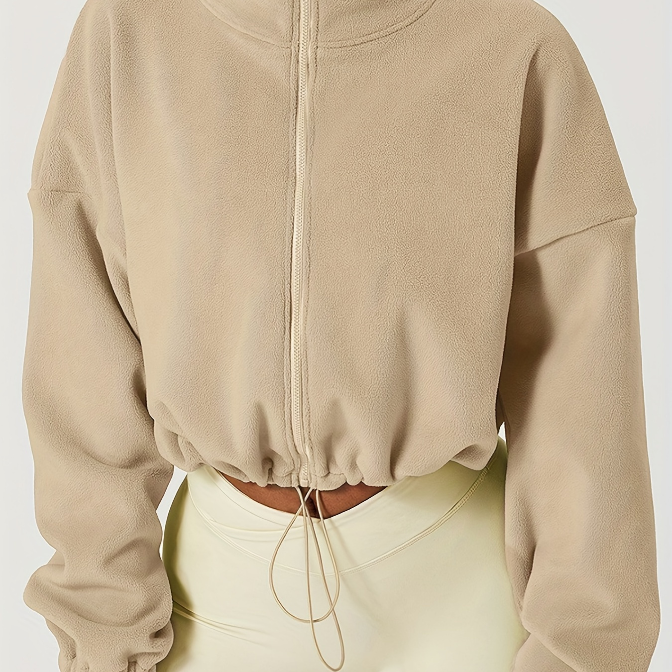 Cropped on sale sweatshirt jacke