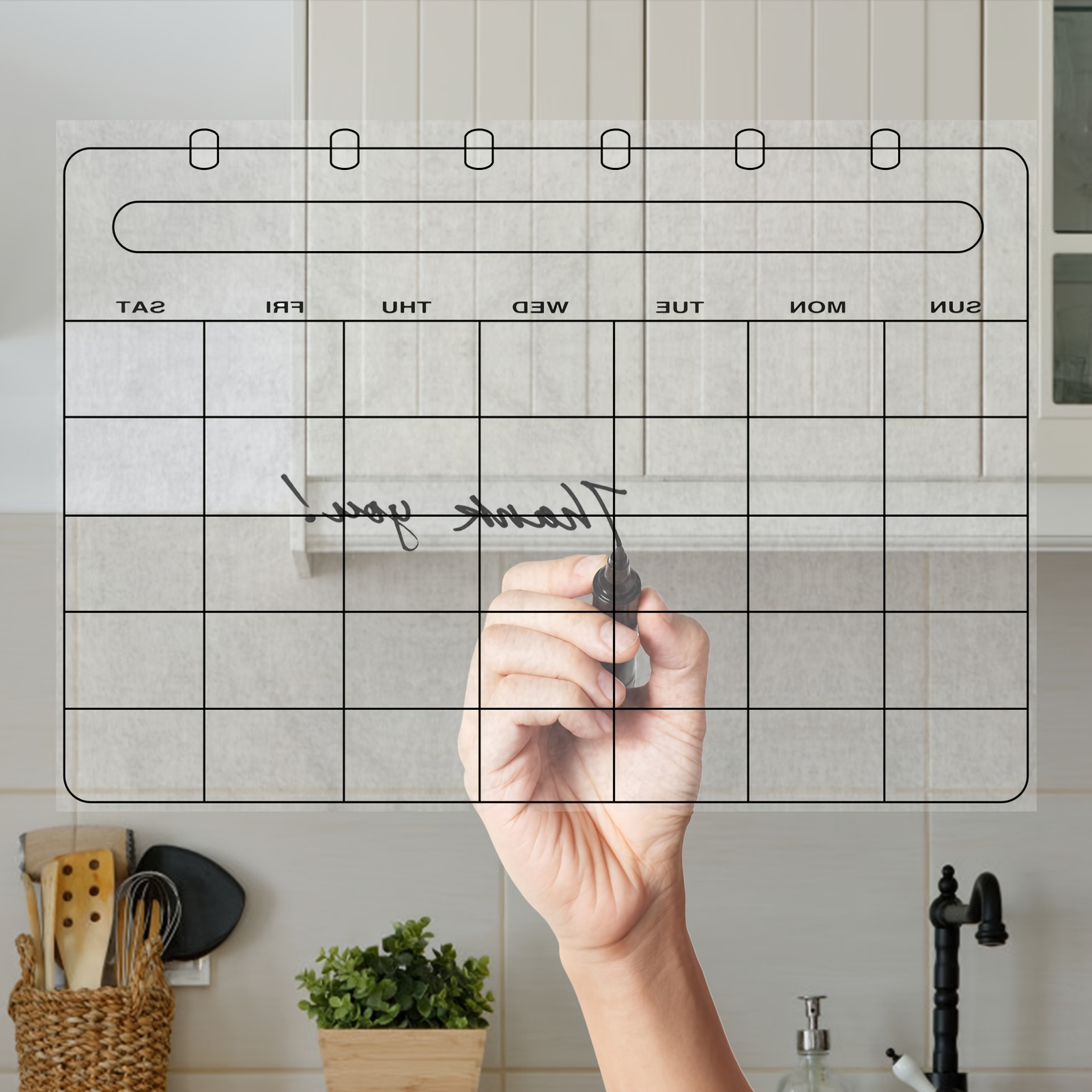 1Set Dry Erase Self-Adhesive And Re-Adhesive Memo Board Sheet, Undated  Monthly Adhesive Peel and Stick Calendar, Transparent Self Adhesive White  Board Sticker, Clear Dry Erase Board for Refrigerator, Desk, Office & Kids