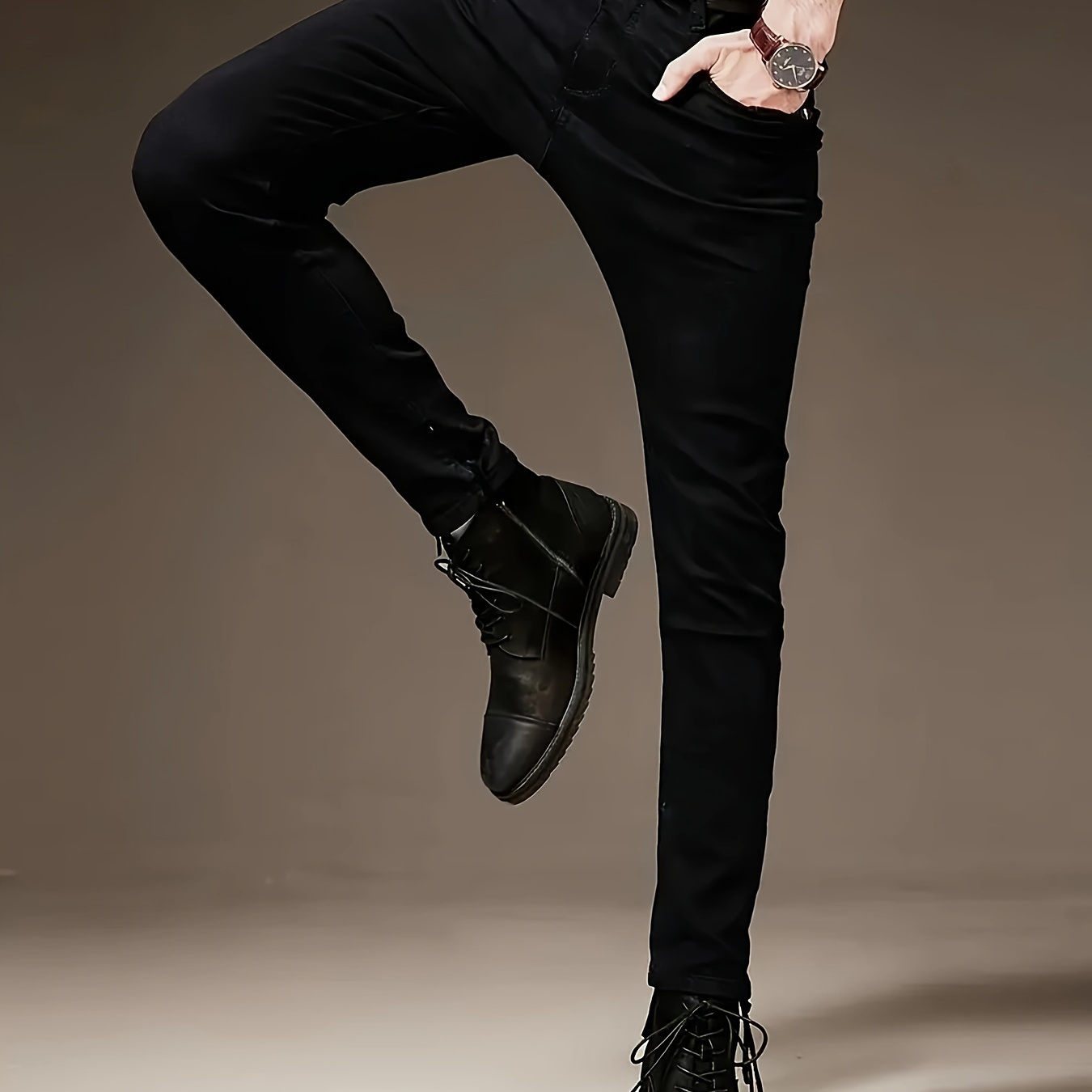 

Men's Classic Design Skinny Jeans, Men's Casual Street Style Slim Fit Denim Pants, Men's Basic Jean