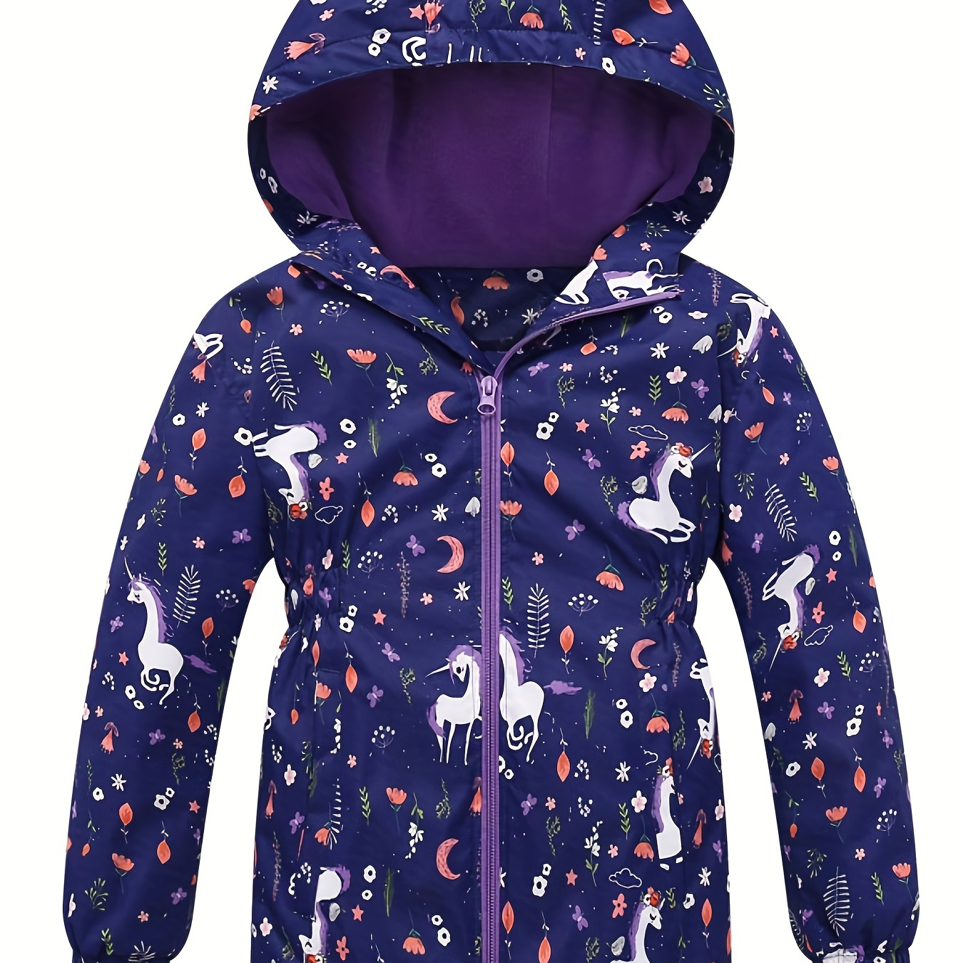 

Toddler Unicorn Graphic Hooded Kids Clothes