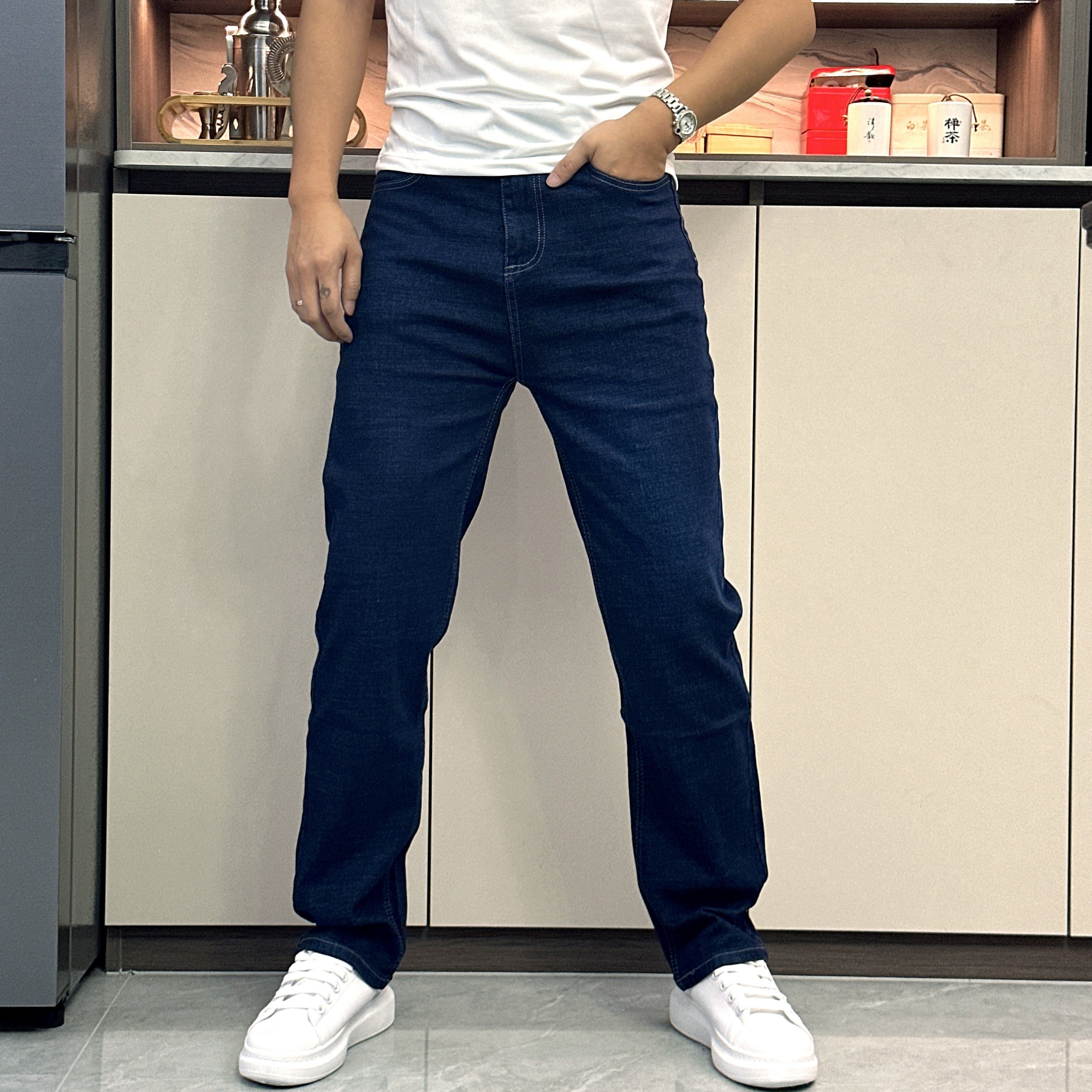 

[customer ] Straight-leg Jeans - Comfortable & Stylish Denim Pants For Business, Work, And Casual Wear - Machine Washable