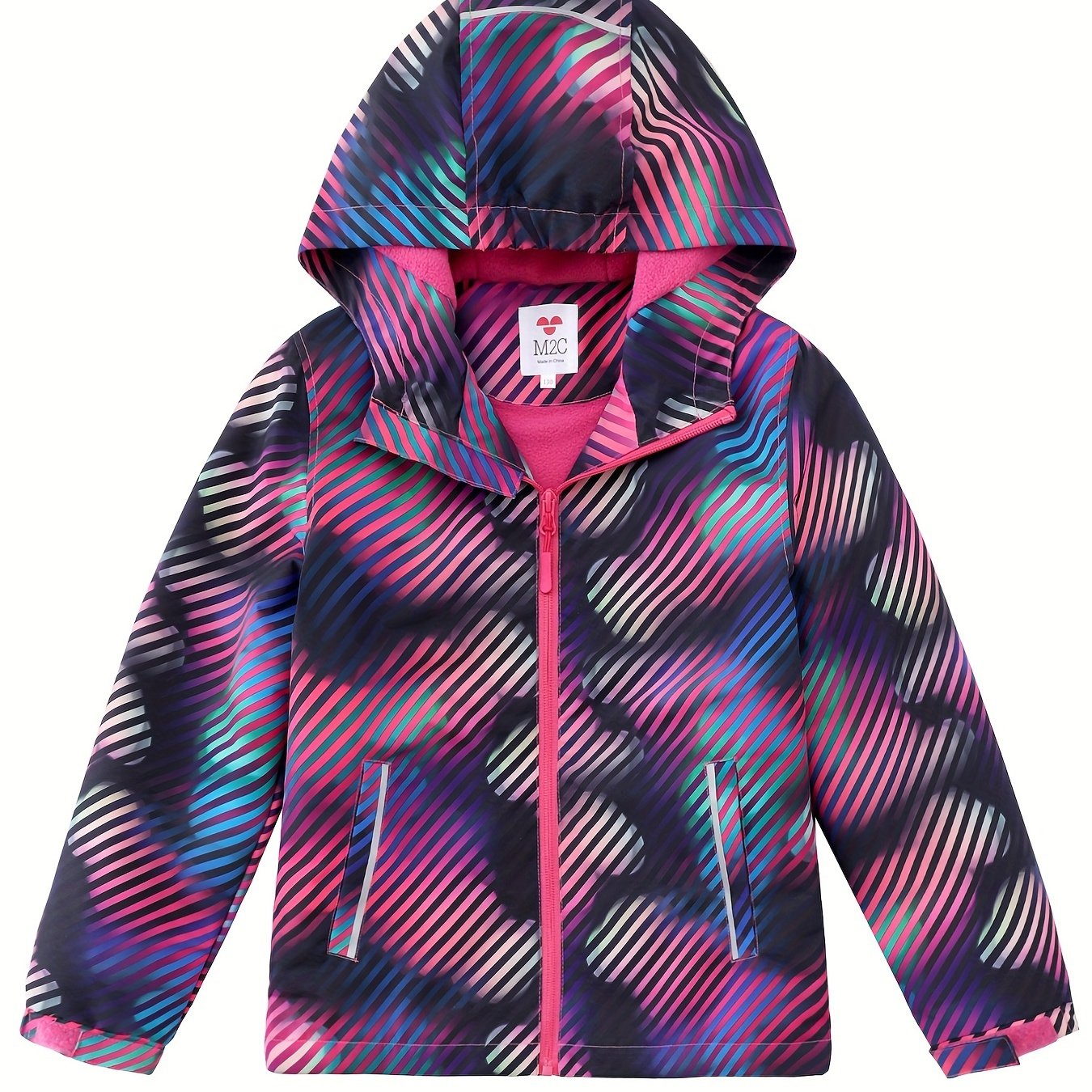 Ragwear Lichte dames fleece jas korte teddyfleece jas warm pluche jas met bloemenpatroon Madaras Flower XS-6XL, koraalrood, 3XL