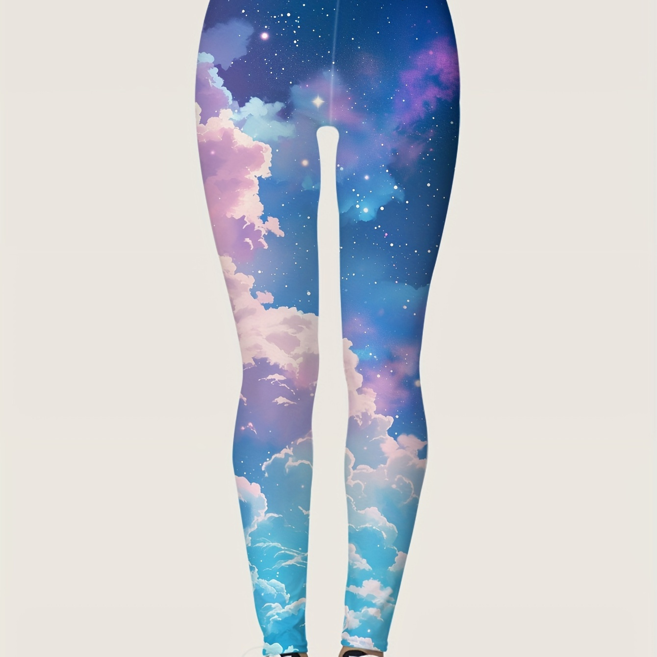 

Print High Waist Leggings, Casual Skinny Stretchy Leggings, Women's Clothing