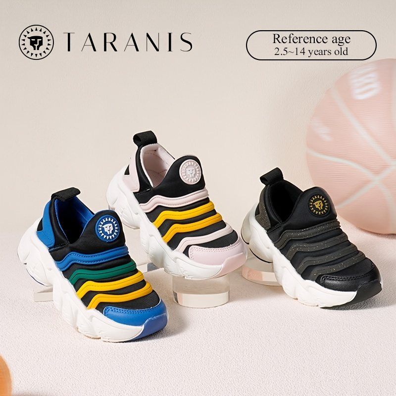 TARANIS Boys Girls Casual Shoes Striped Soft Breathable Lightweight Comfy Outdoor Walking Shoes For Toddler Children, Kids Sneakers, Spring And Summer