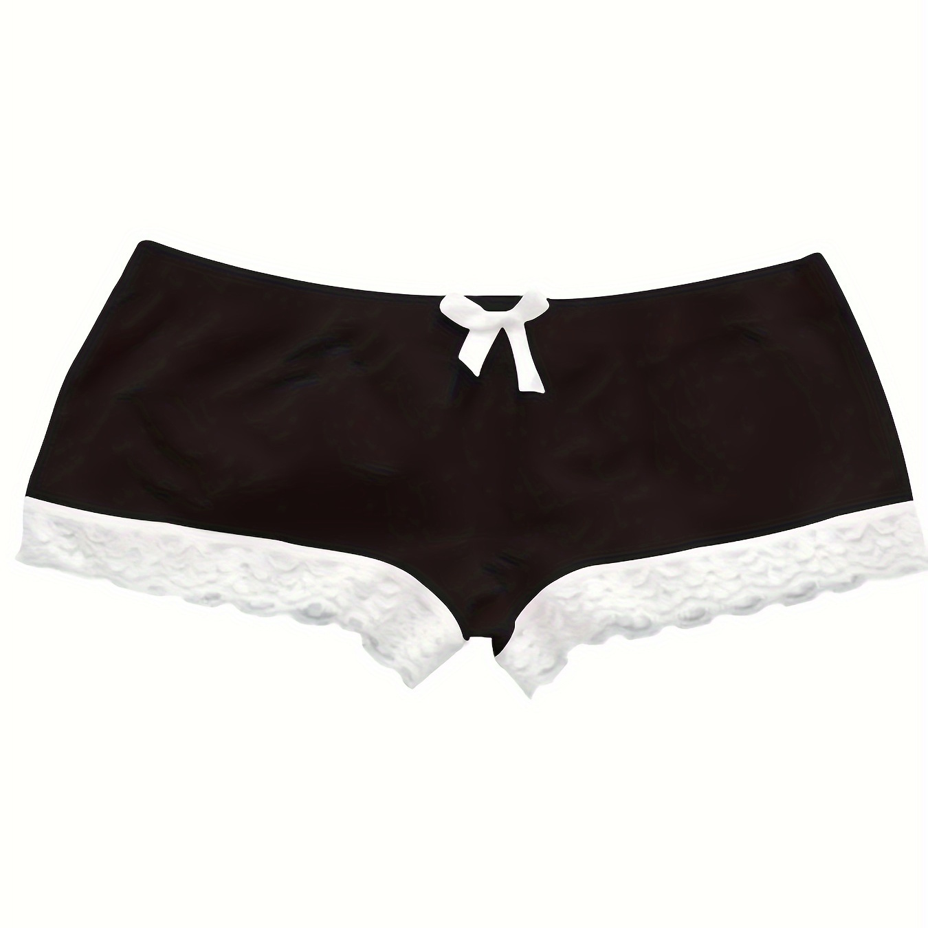 

Contrast Lace Bow Decor Shorts, Y2k Mini Skinny Fit Shorts For Spring & Summer, Women's Clothing