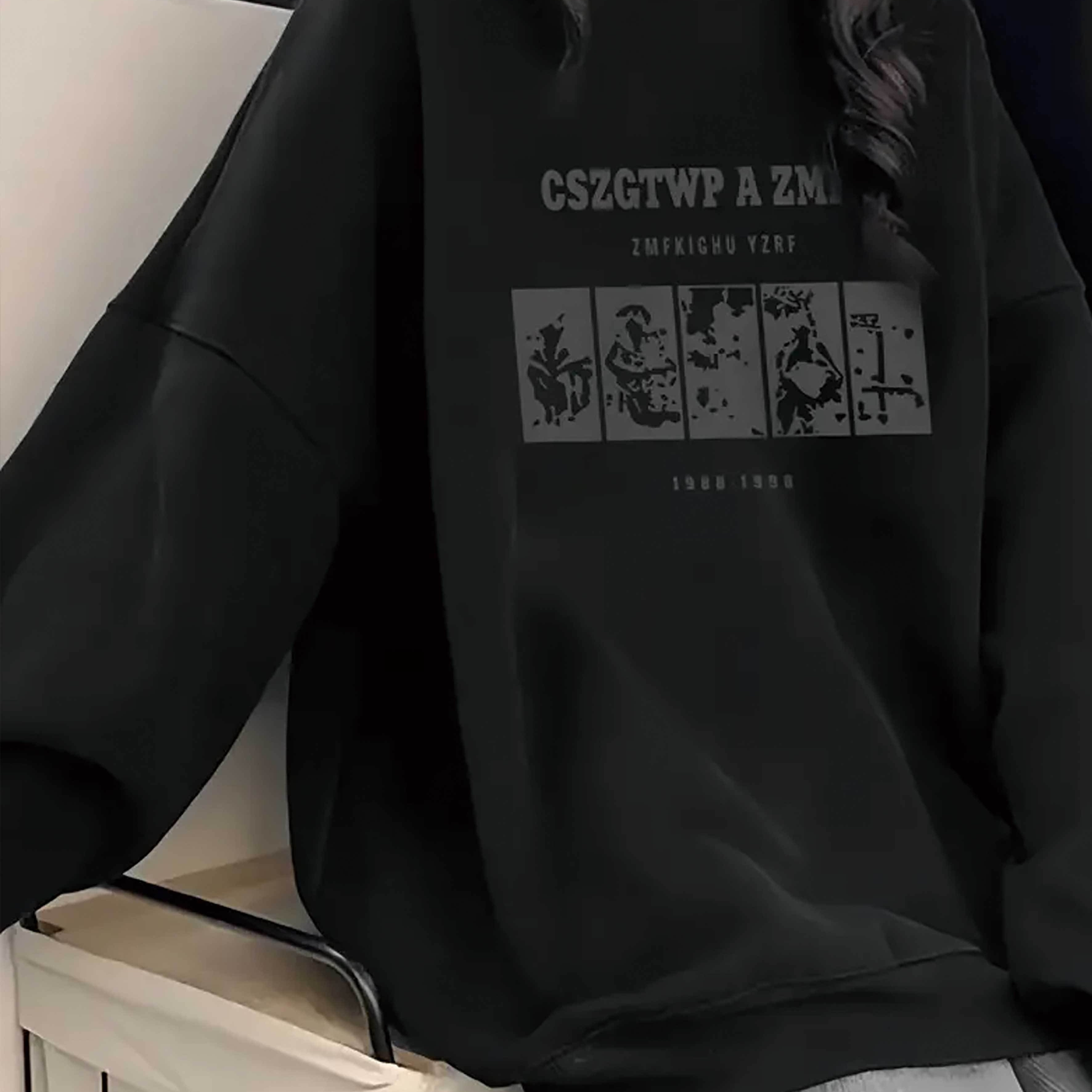 

's Sweatshirt - , , And Washable Long Pullover For Fall/ Letter - For