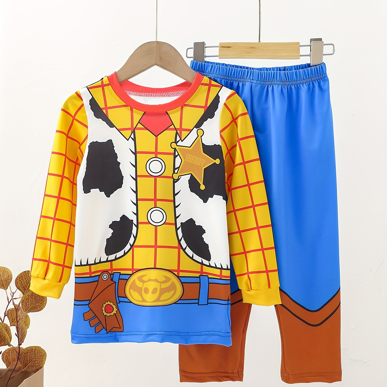 

Boy's Cartoon Cowboy Character Clothing, Halloween 3d Print Top & Pants Set, Kid's Outfit For Halloween Carnival Party