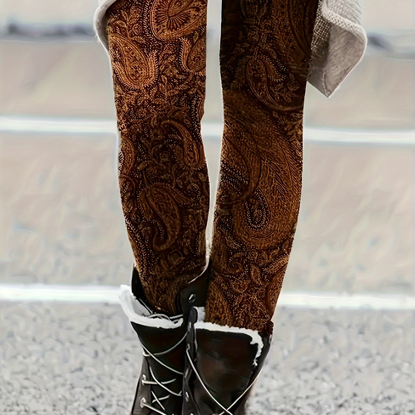 

Plus Size Leggings For Women - 100% Polyester, , Slight , , Pattern,