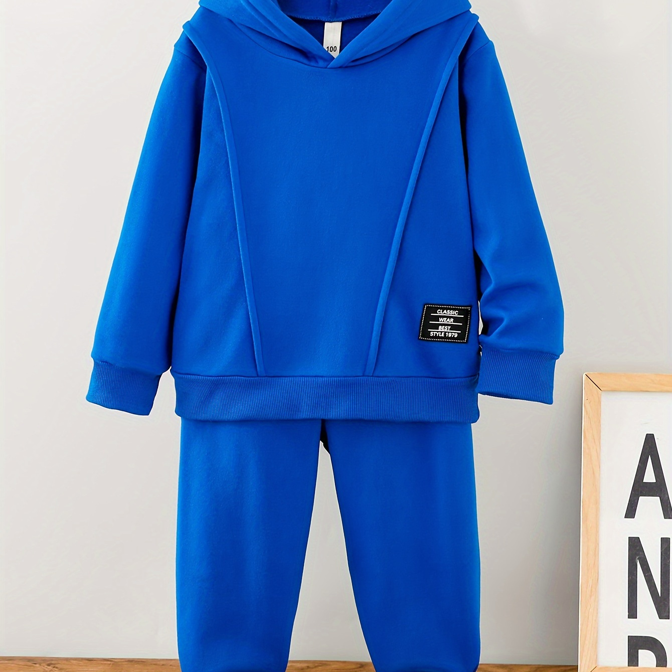 

Dresses - Long Sleeve Hooded Sweatshirt & Sweatpants 2pcs Set, Fleece Outfits For And