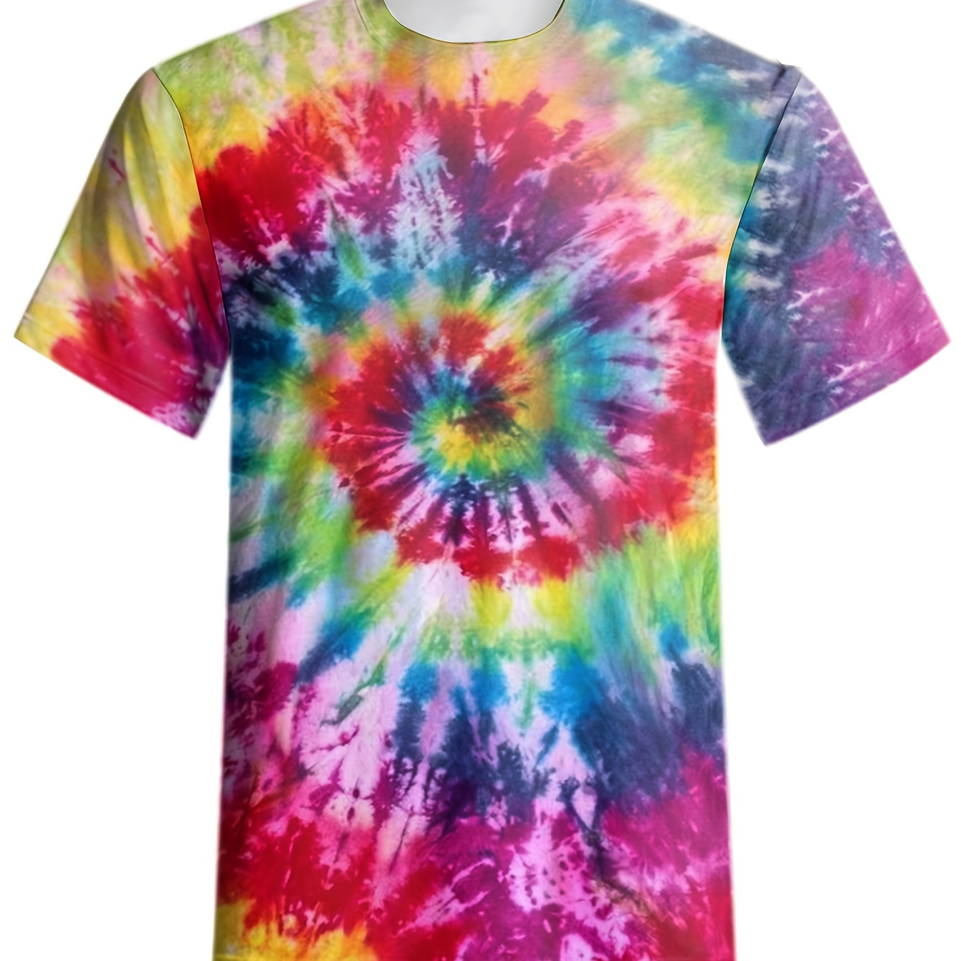

Men's Tie-dye T-shirt, Active Slightly Stretch Breathable Tee, Men's Clothing For Summer Outdoor Sports