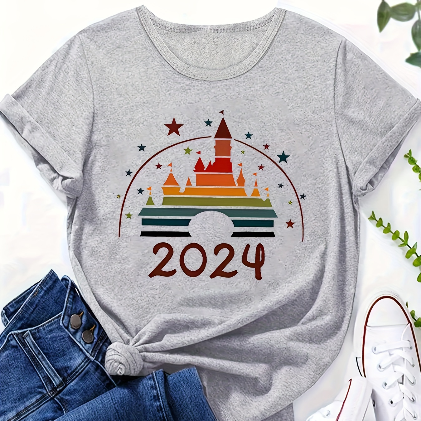 

2024 And Summer Fashion Women's Wide And Sense Short Sleeve T-shirt