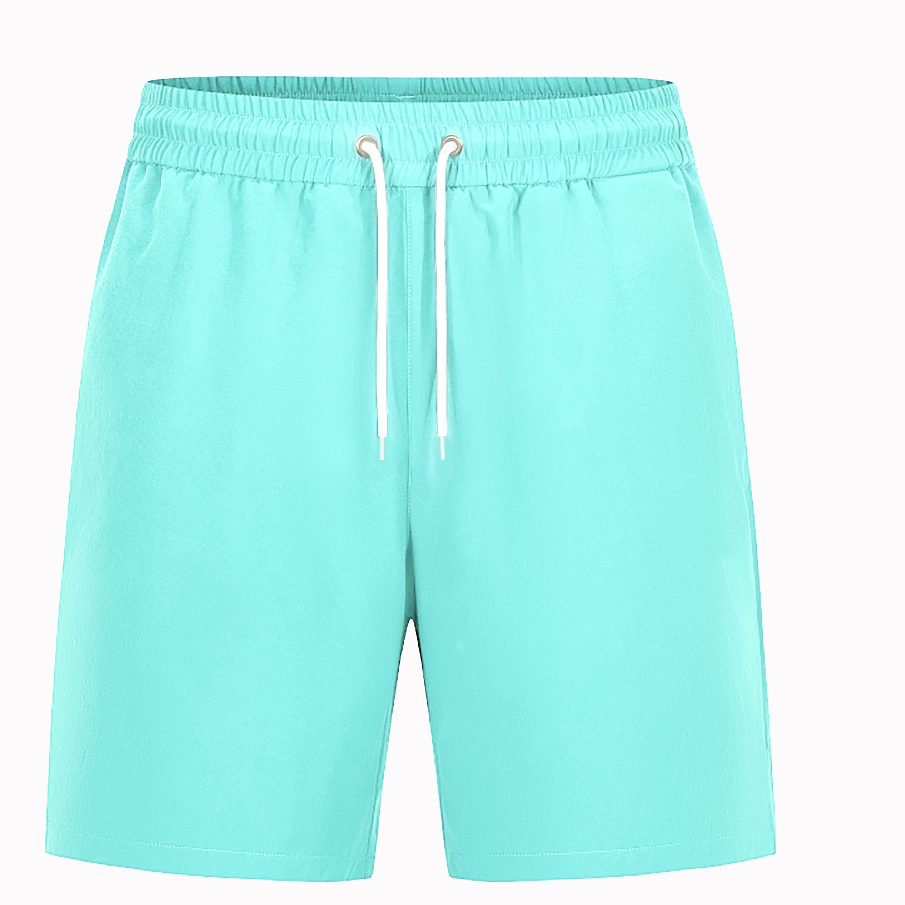 Men's Fashion Plus Size Beach Shorts, Drawstring And Pocket Design Pants