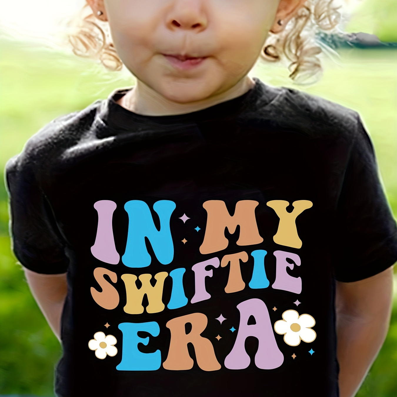 

In My Swiftie Era Print 100% Cotton Short Sleeve T-shirt For Girls Summer Gift