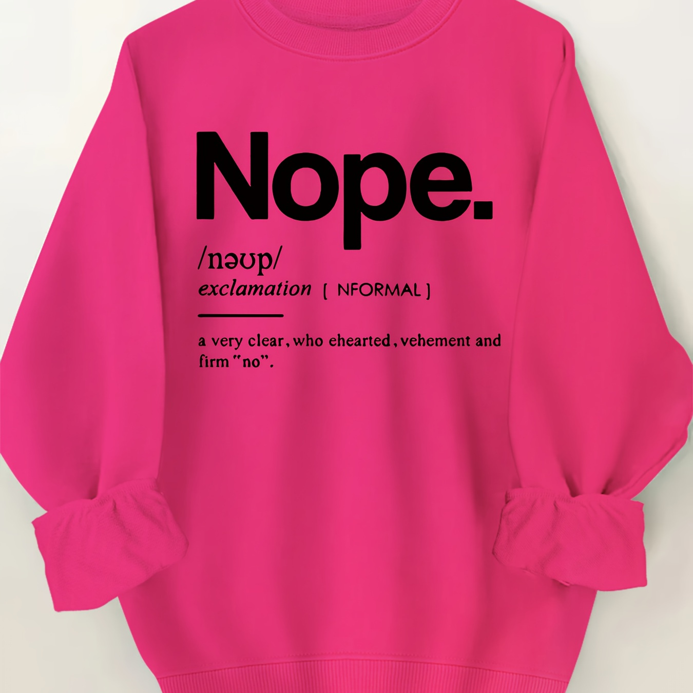 

Letter Print Sweatshirt, Crew Neck Casual Sweatshirt For Fall & Spring, Women's Clothing