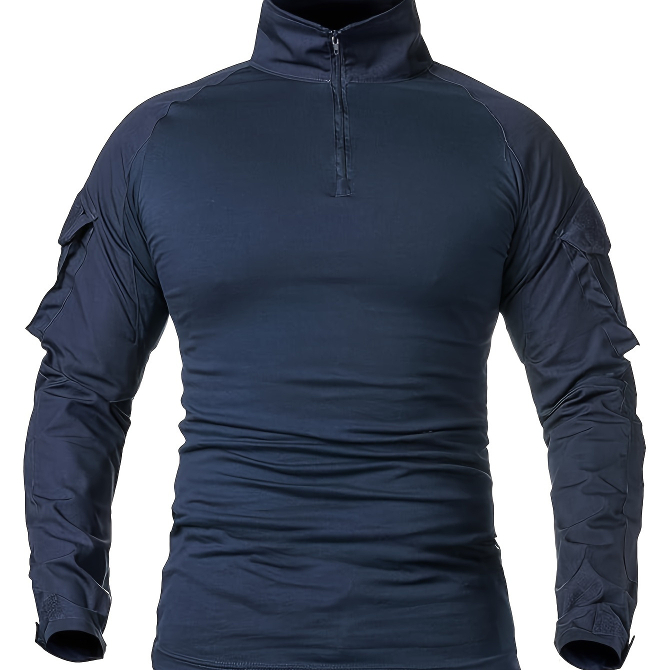 

Men's Slim Fit Outdoor Sports Long Sleeve Shirt With Zipper For Running, Yoga, Training, Hiking, And Outdoor Activities