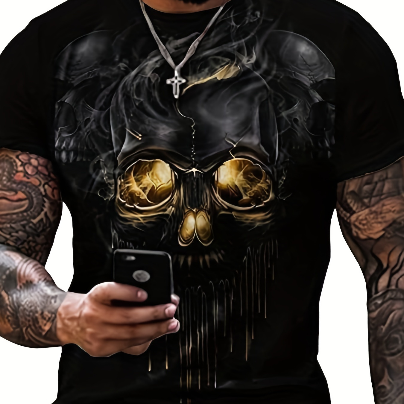 

Men's 3d Print Graphic T-shirt - Comfortable And Stylish Short Sleeve Tee For Summer Outdoor Activities