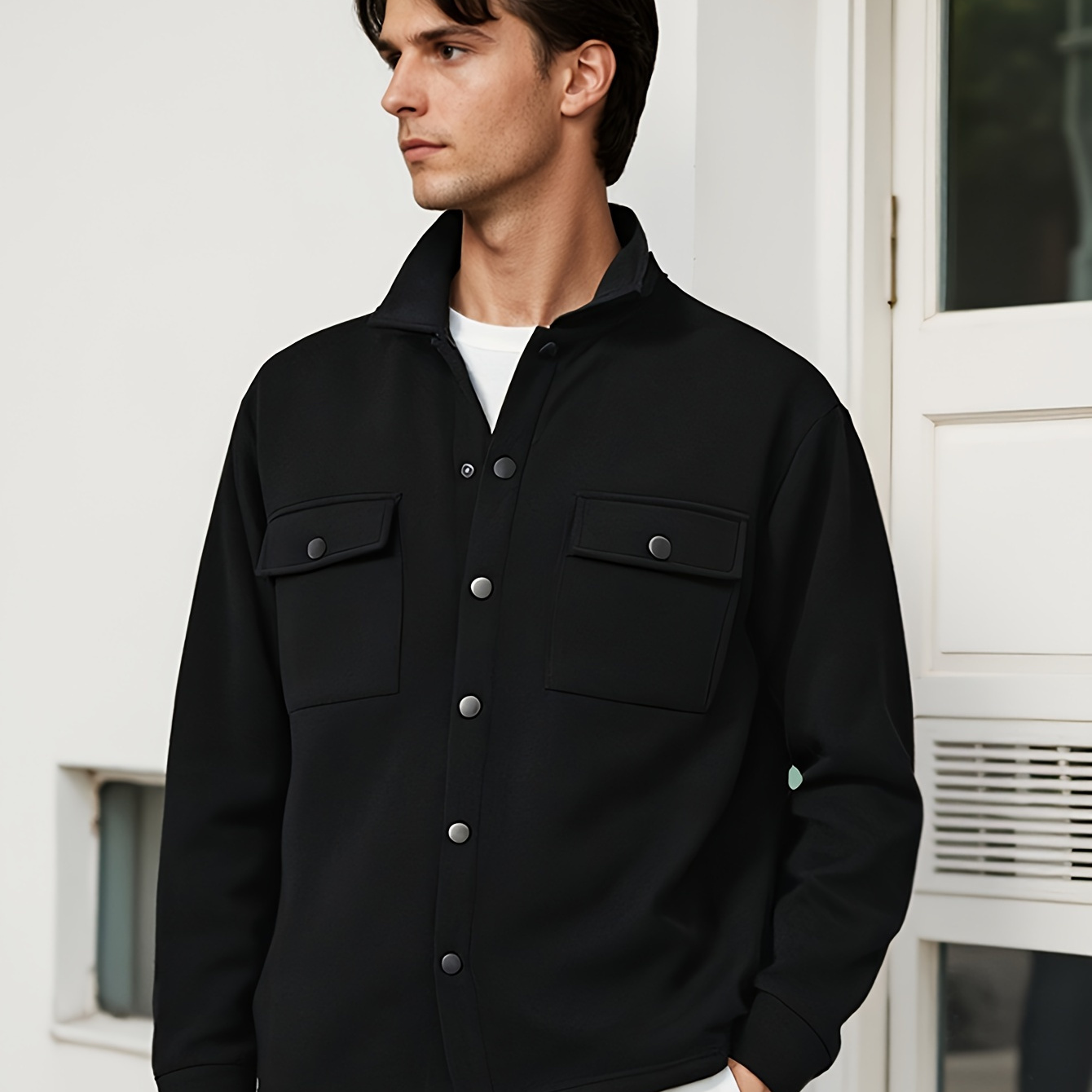 

Veste en Décontractée - Unie, Tissu Extensible, Lavable en Poches, Parfaite /Hiver