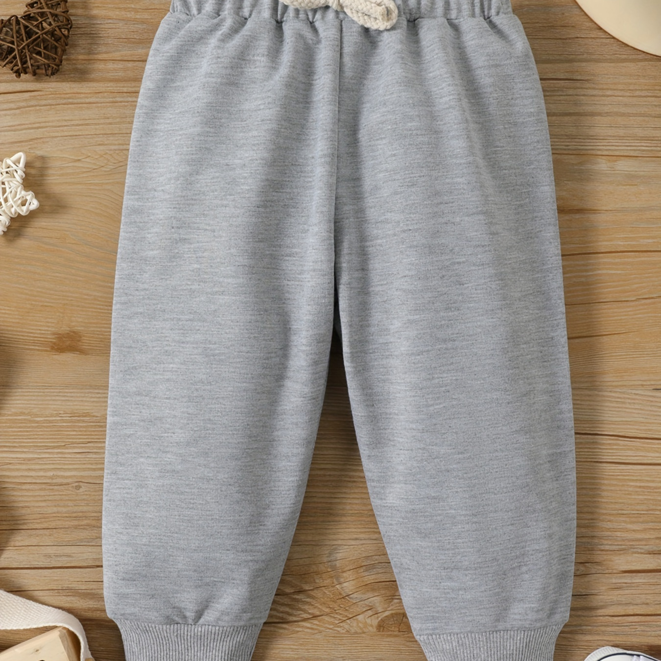 

Baby Boys Cotton Elastic Waist Sweatpants Joggers Pants, Comfy Trousers