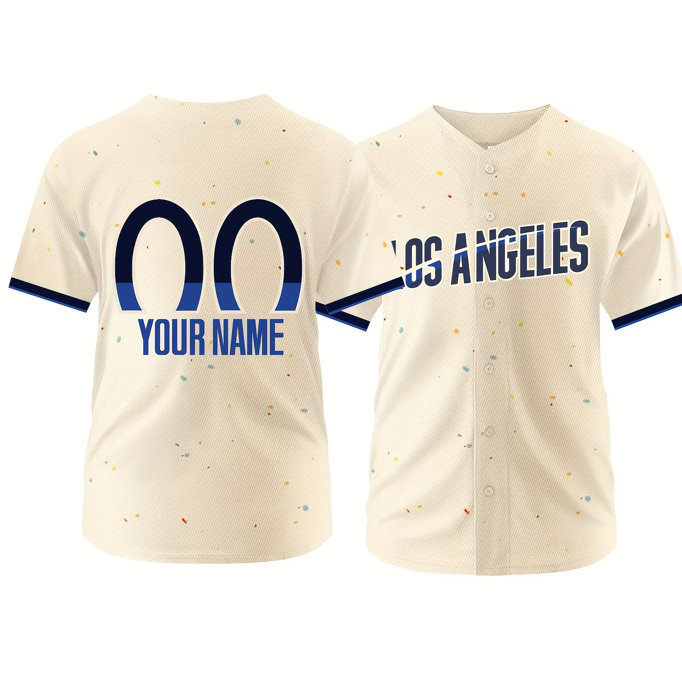 

Customized Name And Number, Men's Baseball Jersey, Comfy Top For Training And Competition