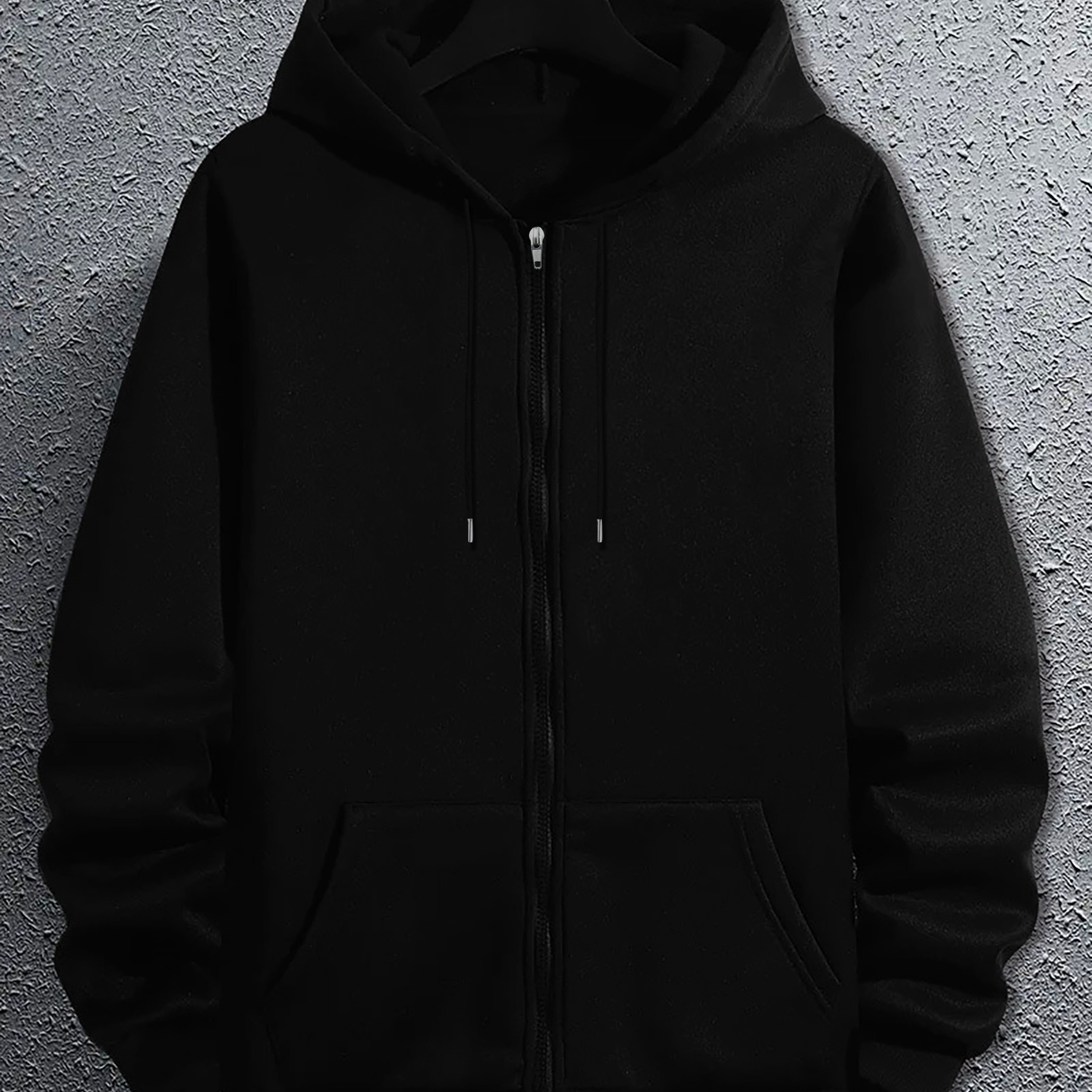 

Plus Size Men's Jacket, Hooded Zipper Coat, Casual Jacket Men's Clothing