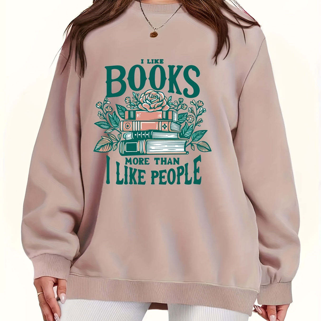 

Books Pullover Sweatshirt, Long Sweatshirt For Fall & , 's Clothing