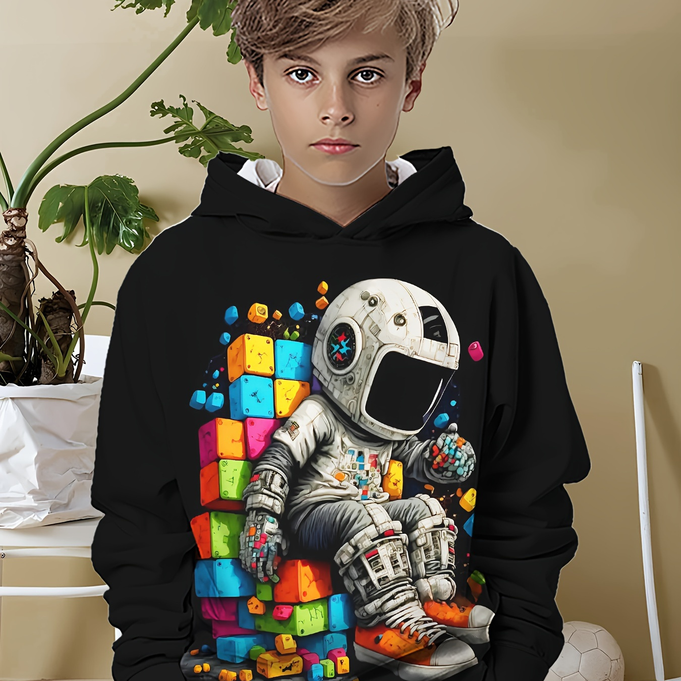 

Cartoon Astronaut Hoodie Spring And Clothes Comfortable Harajuku Loose Retro High Street Fashion Sports Casual Jacket