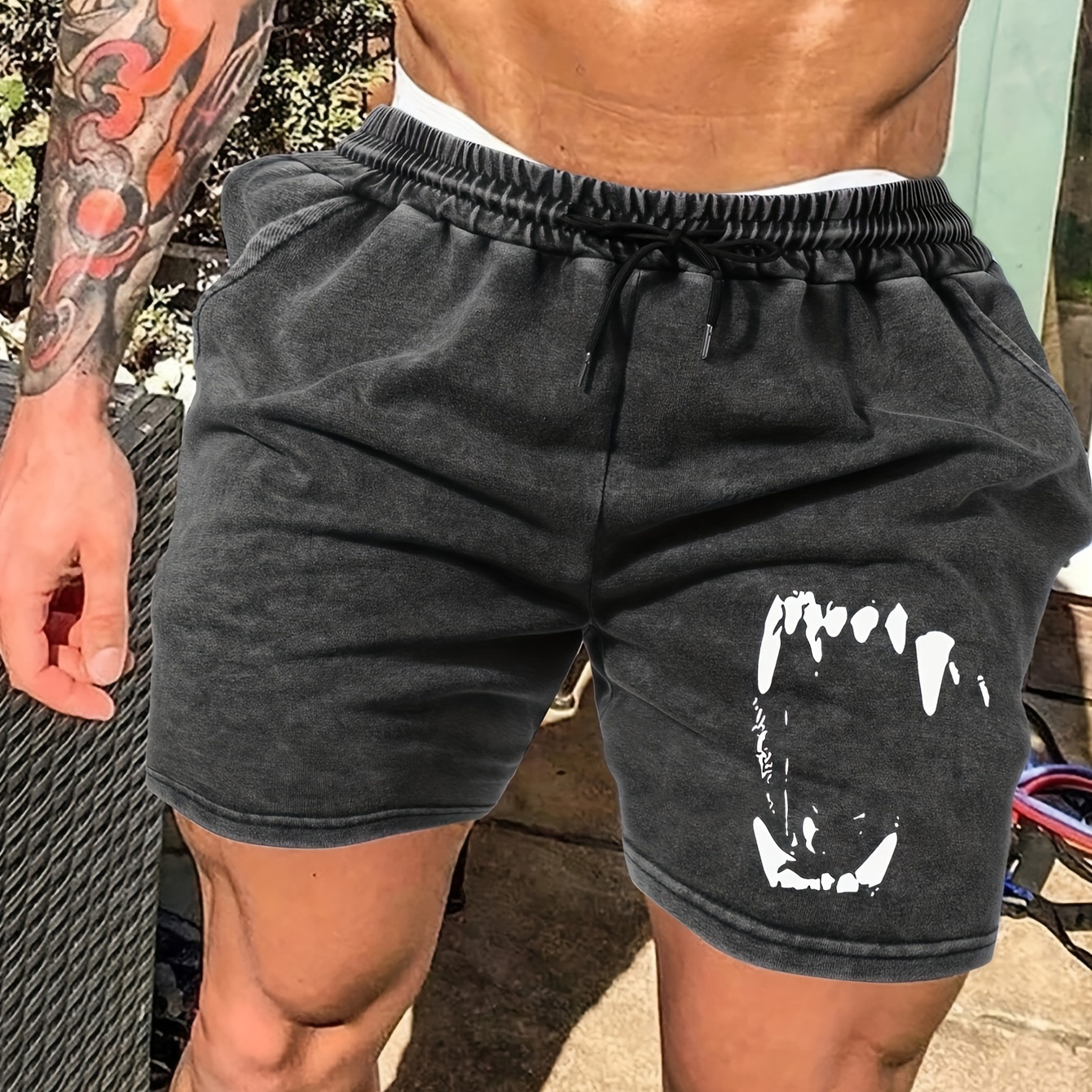 

Men's Vintage Creative Cartoon Printed Shorts